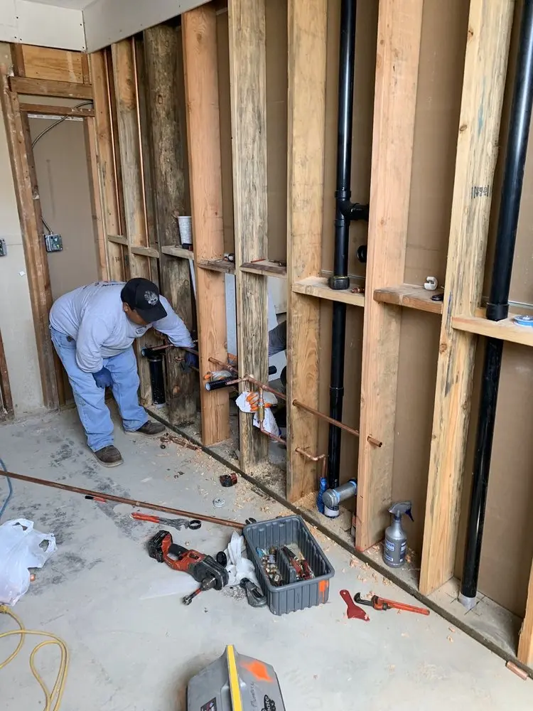 Commercial rough-in plumbing for Water Heater Replacement in Watauga